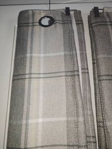 Grey, beige curtains