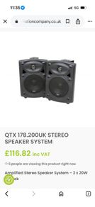 QTX sterio speaker system all info in pictures