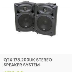 QTX sterio speaker system all info in pictures