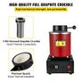 Electric Melting Furnace, 3KG Digital Electric Melting Furnace, 1750W 1150C /2102 F Gold Smelter Furnace W/ Graphite Crucible & Ingot Die for Processing of Melting Gold, Silver, Copper, Aluminum Image 3