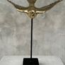 Flying Swallow Tabletop Figurine - Polished Bronze Image 5