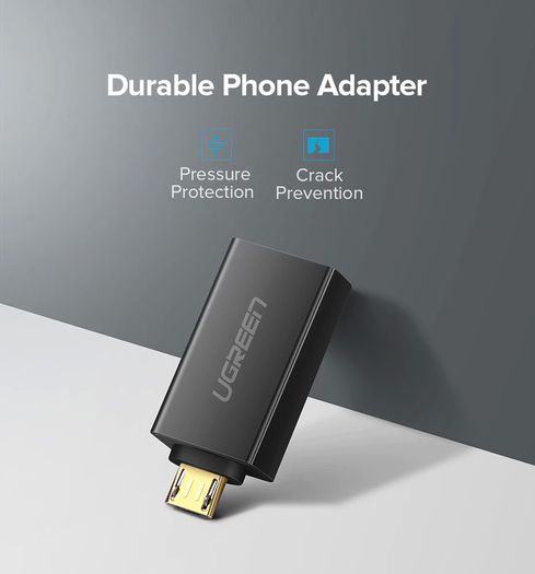 Ugreen OTG Micro USB (Male) to USB-A (Female) QC 3.0-2.0 Charger & Sync Convertor Adapter (Brand New/Warranty)