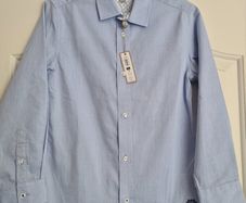 boys Paul Costello blue shirt