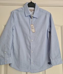 boys Paul Costello blue shirt