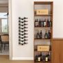 Wall Wine Rack for 9 Bottles, Metal Black & Wood Look - Hanging for Wall Mounting, Bottle Rack for Wine Image 5