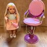 Our Generation doll, hairstyling chair, and accessories Image 2