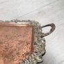 Ornate Vintage Serving Tray, Copper & Silver Tone Image 4