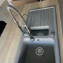 Grey Pyragranite Double Kitchen Sink with Taps Image 3