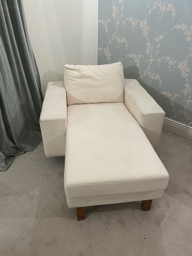 BoConcept Cream Suede Chaise Longue