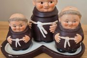 Vintage Friar Tuck Condiment Set