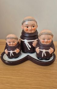 Vintage Friar Tuck Condiment Set