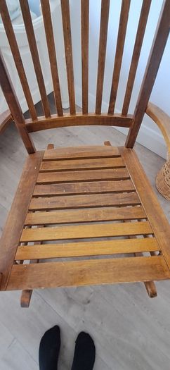 wooden rocking chair