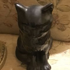 Ceramic Black Cat statue
