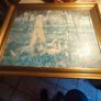 Framed Print Oil On Board "goose Girl". Image 2