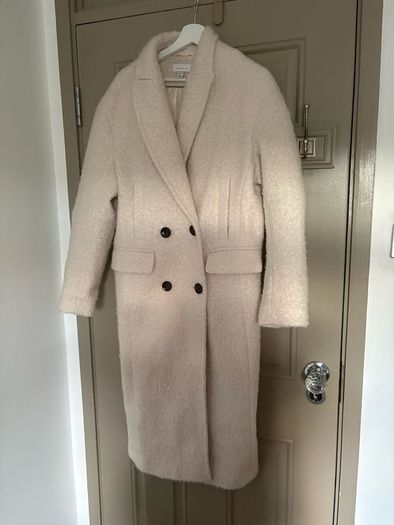 New Topshop tall oversized boucle wool mix double breasted coat