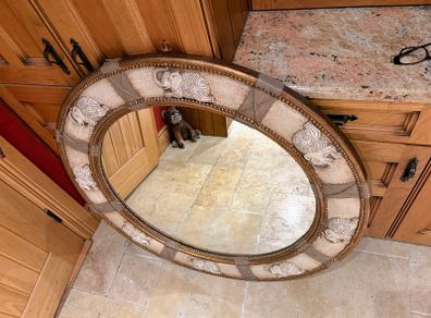 Vintage Elephant Design Mirror