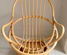 mid century rattan chair