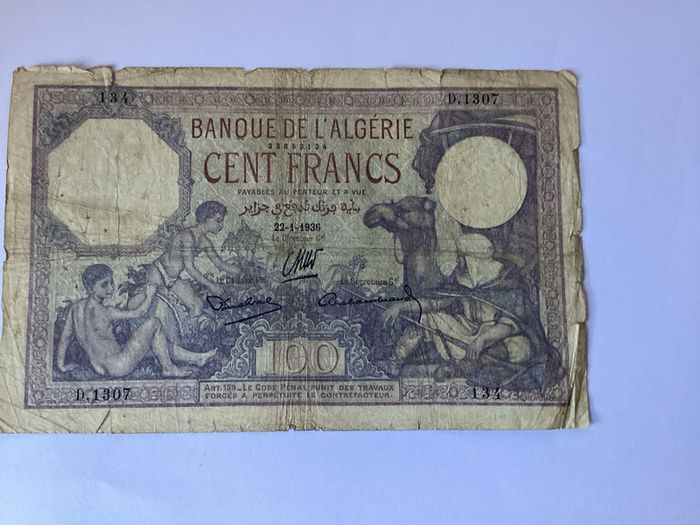 banknotes French Algeria