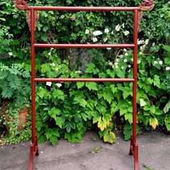 Antique handcarved chinese red laquered robe rail