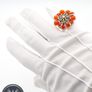 Carnelian Flower Cluster Silver Ring Image 8