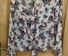 Red rose chiffon top size 16