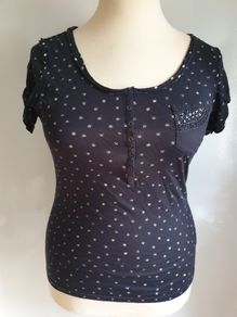 Pepe Jeans London Ladies Providence T Shirt Top New With Tags Size M Blue Black CAN POST