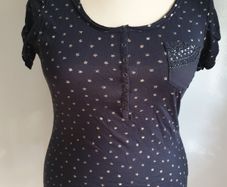 Pepe Jeans London Ladies Providence T Shirt Top New With Tags Size M Blue Black CAN POST
