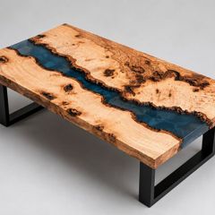 Epoxy River Ash Burl & Olive Wood Slab Sets