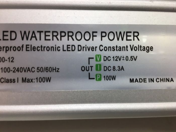 100W LED Driver Waterproof 12V