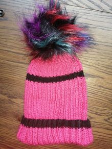 hand knitted adults bobble hats