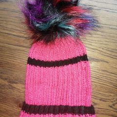 hand knitted adults bobble hats