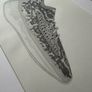 Pencil Drawing - Yeezy Sneaker Original Image 2