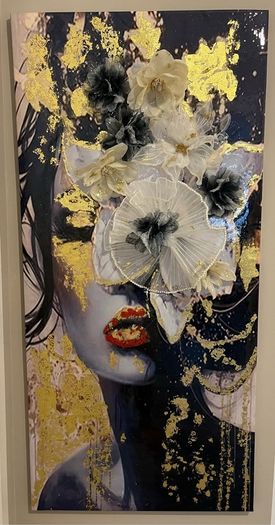 modern abstract portrait painting