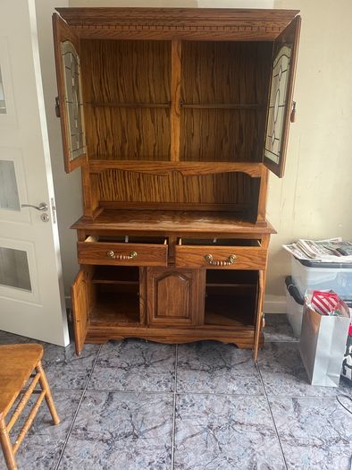 Vintage styled oak cabinet