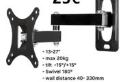 TV Monitor Wall Mount Bracket Tilt Swivel 13-27"