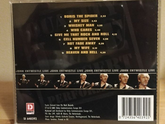 John Entwistle Borris The Spider Live CD Album