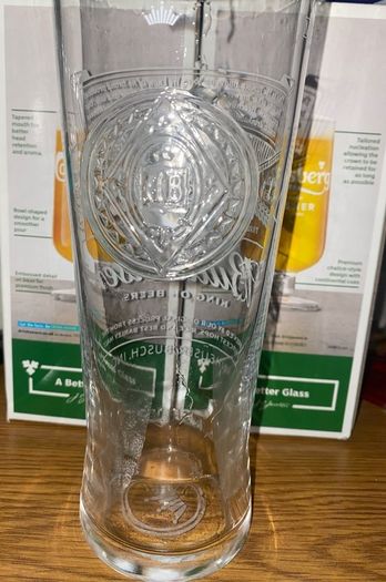 Budweiser Beer pint glass