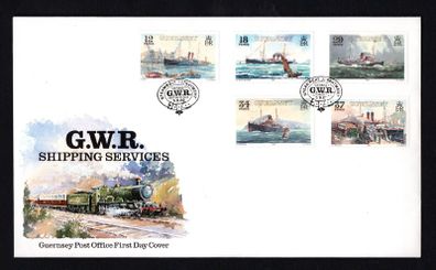 1989 Guernsey Passenger Ship Commemorative Stamps First Day Cover (FDC)