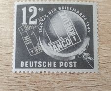 East Germany 1949 "Stamp Day" 12+3 Pfennig Stamp mint/MNH - free standard postage
