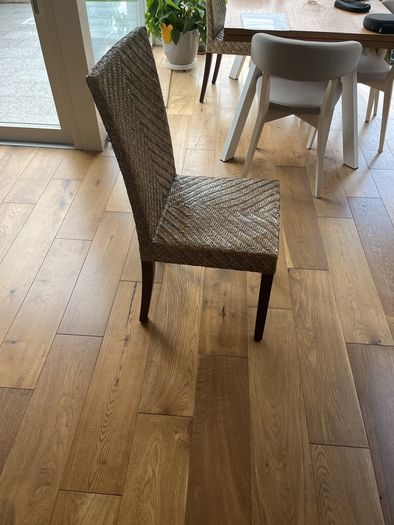 2 rattan dining chairs