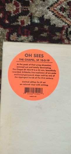 Oh sees: the chapel x2 LP
