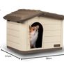Outdoor Cat, Dog and Rabbit House, Pet Kennel and Shelter Brown Image 3