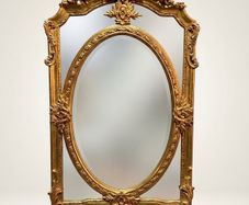 Magnificent French-Style Gilt Section Mirror