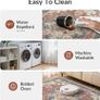 Machine Washable Rugs Living Room, 160x230cm, Vintage Rug, Boho Area Rugs, Non-Slip Carpet, Low Pile, Non-Shedding, Traditional Oriental Printed Design, Dining Room, Home Office, Bedroom Image 6