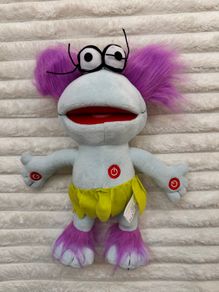 Widget World Talking Whatsit Blue Soft Toy Plush approx. 32 cm. Used Please see photos
