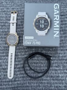 Garmin Fenix 7S Pro Sapphire Solar Edition Soft Gold with Light Sand Band