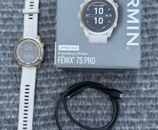 Garmin Fenix 7S Pro Sapphire Solar Edition Soft Gold with Light Sand Band