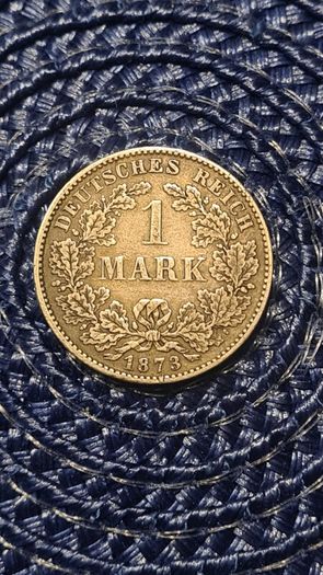 1873 silver German 1 mark