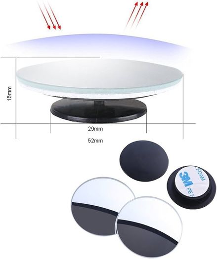 NEW SALE | Blind Spot Mirrors, Round Frameless 360 Degree Rotate Sway Adjustable HD Glass Convex Mirror Maximize RearView Universal for Car SUV Trucks Traffic Safety - Pack 2