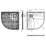 Shower Tray SMC White 90x90 cm Image 8